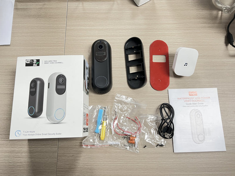 Load image into Gallery viewer, [Tuya Smart Home][With Chime] Tuya 1080P 2.4G &amp; 5G IP66 Wireless Remote Home Video Voice Intercom WIFI Doorbell
