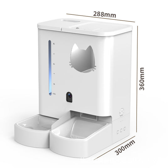 [TUYA Smart Home][With HD Camera] Large-Capacity Smart Automatic Cat Feeder with Integrated Water Dispenser