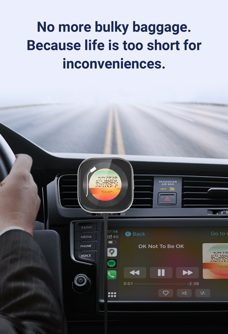Chargez l&#39;image dans la visionneuse de la galerie, Plug and Play Wireless CarPlay Adapter With Built-in Screen for iPhone 11/12/13/14/15/16 - Polar Tech Australia
