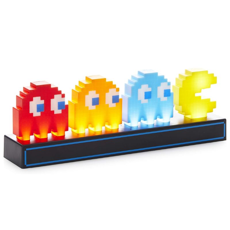Cargue la imagen en el visor de la galería, Paladone Pac Man and Ghosts Light 3D Pixel Lamp LED Game Icon Night Light Colour Phasing Music Reactive for Bedroom Gaiming Room
