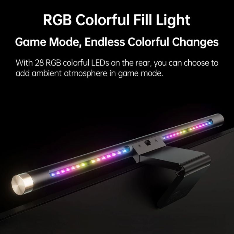 Cargue la imagen en el visor de la galería, LYMAX RGB Computer Monitor Light Bar with Remote Control, Eye-Care for Desktop Space Saving and Gaming Home Office
