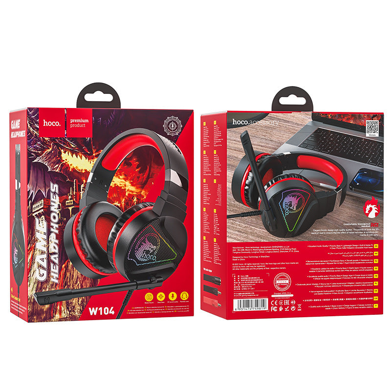 Chargez l&#39;image dans la visionneuse de la galerie, [W104] HOCO Wired Effect Light Gaming Earphone Earpod Headphone - Polar Tech Australia
