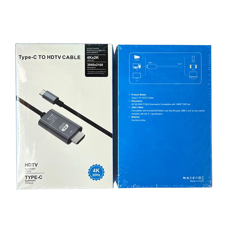 Load image into Gallery viewer, [TYPE-C TO HDMI] USB-C to HDMI Male 4K 60HZ Cable HDTV TV Digital Smart Converter Cable
