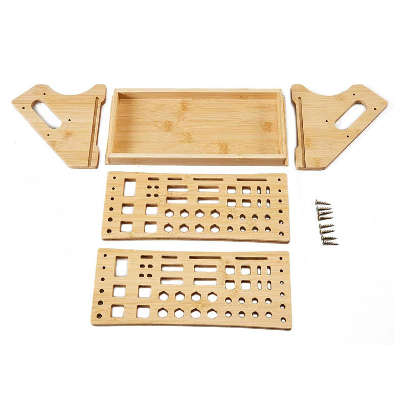 Load image into Gallery viewer, Wooden Repair Tool Organizer Rack - Multi-Function Screwdriver Holder, Scissors &amp; Tool Storage Organizer - Polar Tech Australia
