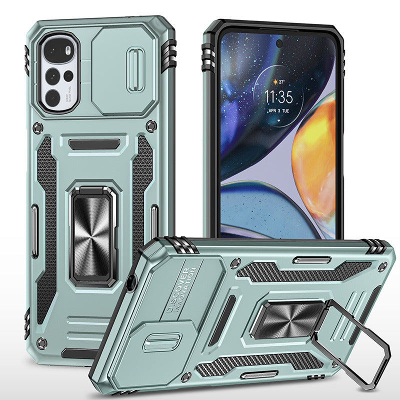Load image into Gallery viewer, [Magnetic Rotable Kickstand][Slide Camera Cover] Motorola Moto G22 - Shield Shockproof Rugged Heavy Duty Case - Polar Tech Australia
