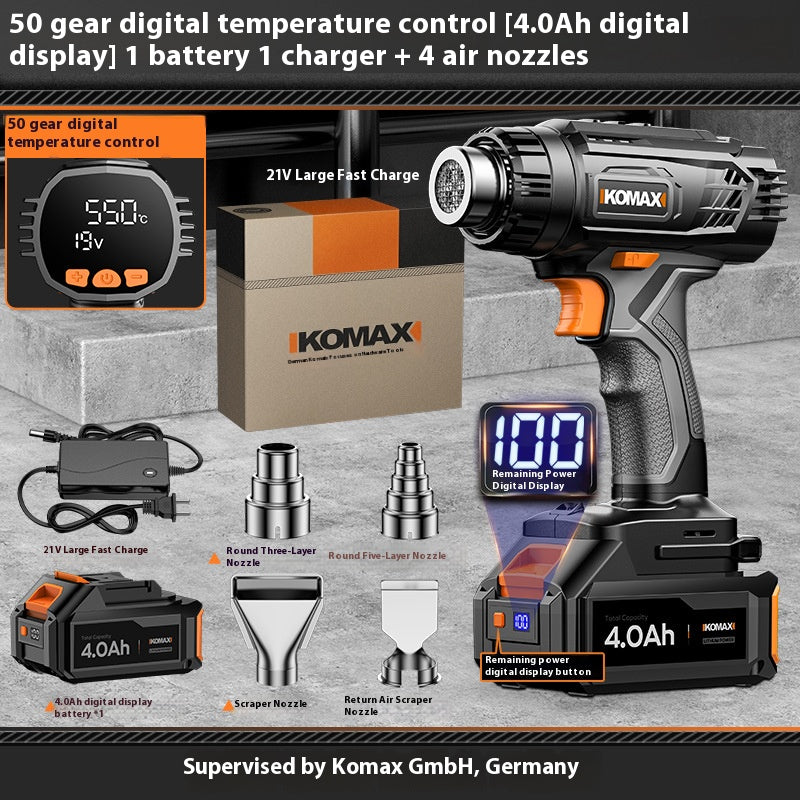 Load image into Gallery viewer, [Battery &amp; Charger Bundle] Komax 50 Level Accurate Temperature Control Cordless Portable 21V Battery Powered Heating Hot Air Gun Station
