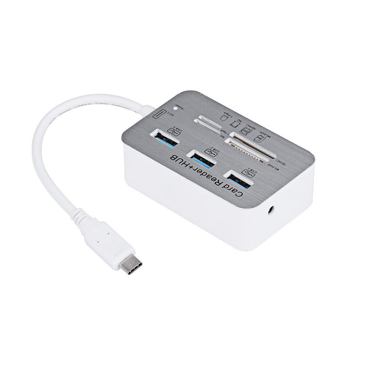 Load image into Gallery viewer, [7-in-1] Type C USB 3.0 Hub Card Reader – Computer Expansion with Multiple Interfaces (COMBO Card Reader + HUB) - Polar Tech Australia
