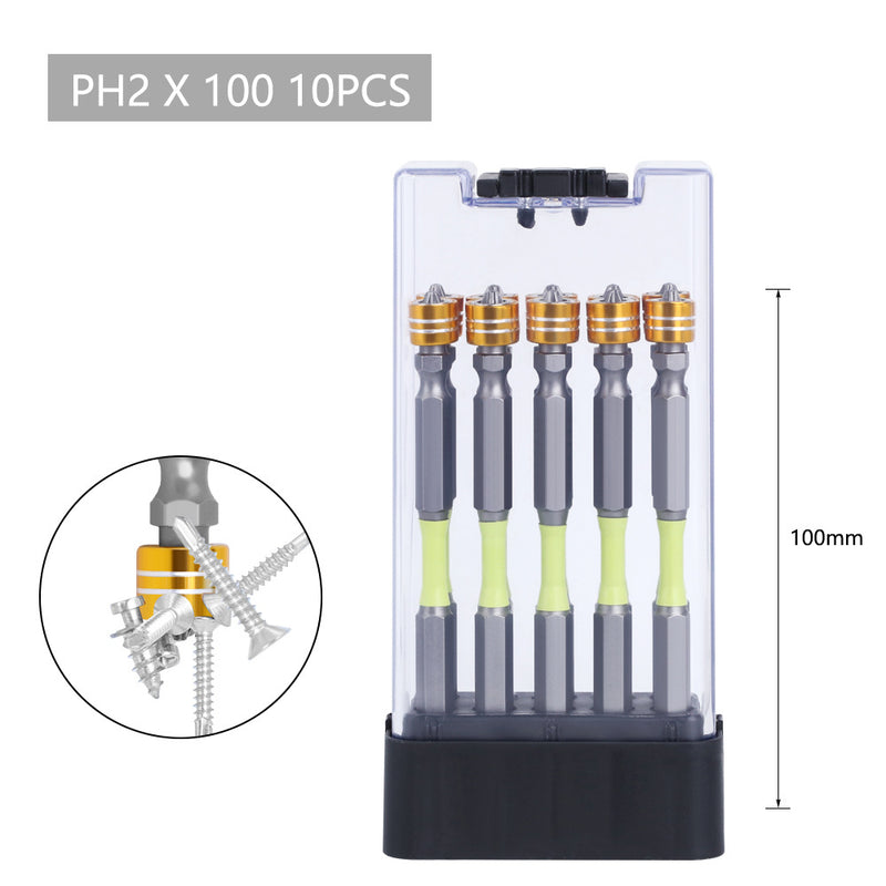 Load image into Gallery viewer, [10pcs/100mm] Dual Head Magnetic Suction Anti-Shock PH2 Phillips Impact Driver Bit Set
