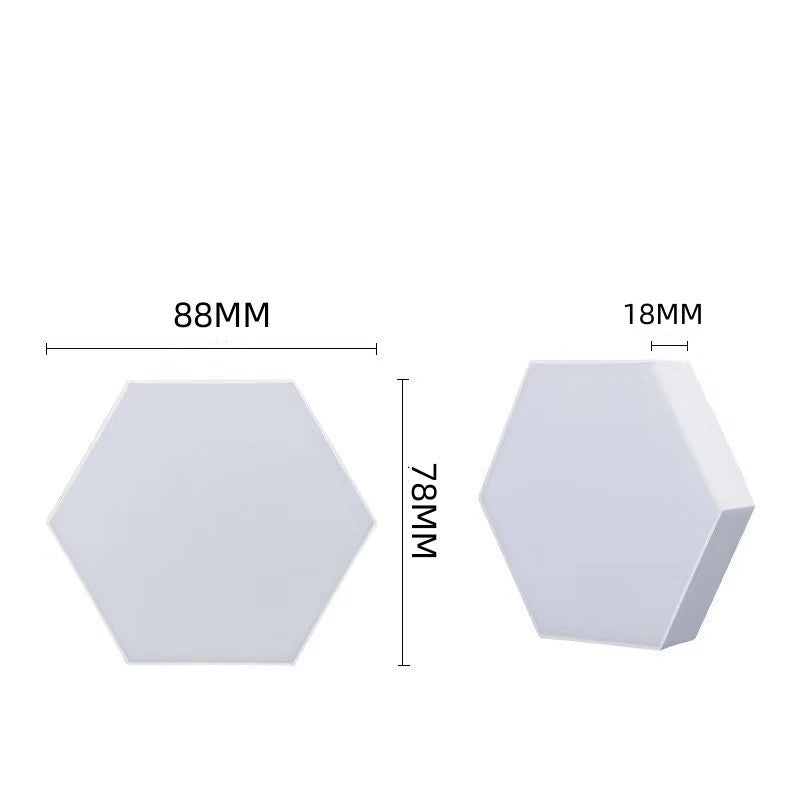 Chargez l&#39;image dans la visionneuse de la galerie, Hexagon RGB LED Smart Light Panels Punch-Free With App Control Gaming Lights Music Sync Hexagon Wall LED Lights DIY Geometry Ambience Lighting for Gaming Room Bedroom Streaming, 6 Panels
