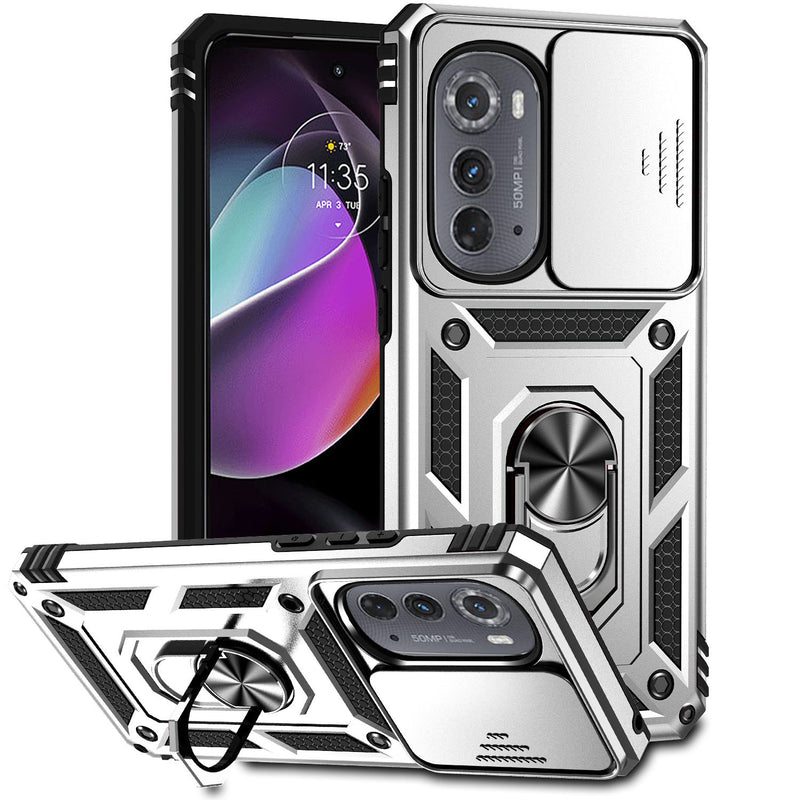 Chargez l&#39;image dans la visionneuse de la galerie, [Magnetic Ring Kickstand][Camera Cover] Motorola Moto Edge 2022 - Shield Shockproof Rugged Heavy Duty Case - Polar Tech Australia
