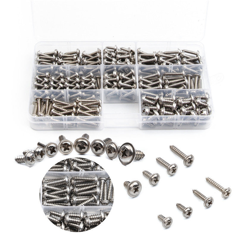 Cargue la imagen en el visor de la galería, [340 Pieces] Stain Steel Self Tapping Screw M3.5 M4.2 M4.8 Cross Self Drilling Screws With Washer
