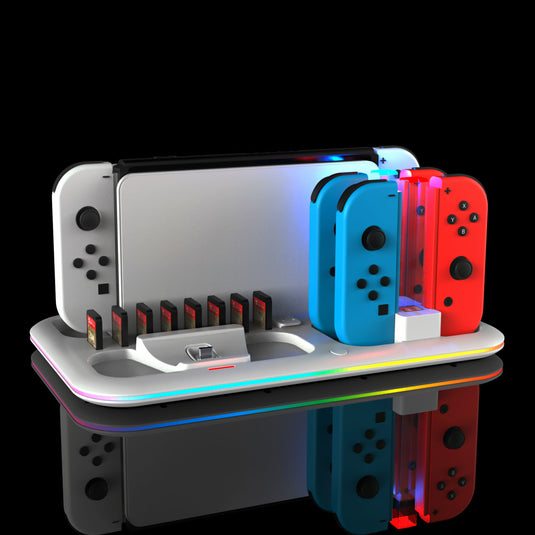 Nintendo Switch All-in-one Multifunction Charging Stand with Cooling Fan & RBG Light Effect & Disc Storage - Polar Tech Australia