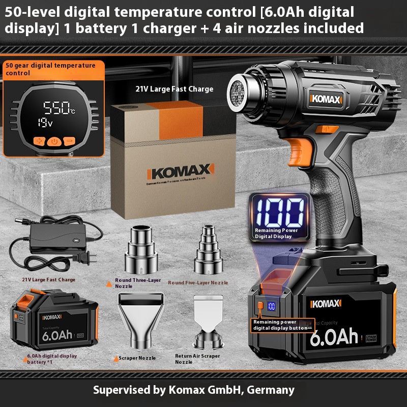 Load image into Gallery viewer, [Battery &amp; Charger Bundle] Komax 50 Level Accurate Temperature Control Cordless Portable 21V Battery Powered Heating Hot Air Gun Station
