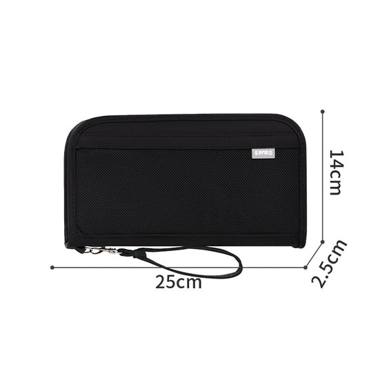 Larger Capacity RFID Blocking Travel Wallet Passport Holder – Water-Resistant Document Organiser with Card Slots & Wrist Strap - Polar Tech Australia