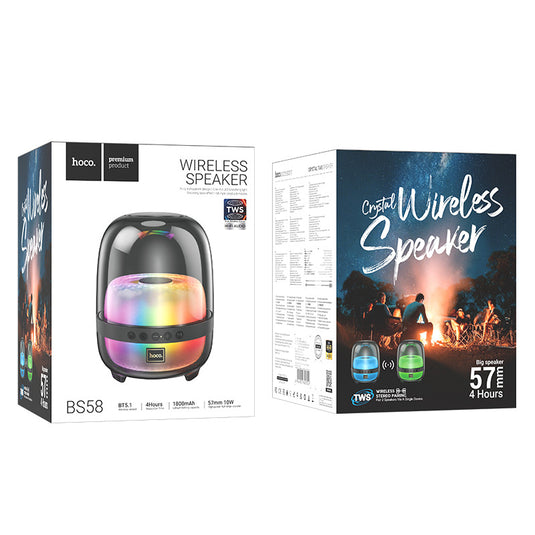 [BS58] HOCO Wireless RGB Light Bluetooth Desktop Office Gaming Speakers With Colorful Light Effect - Polar Tech Australia