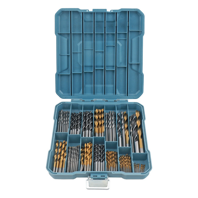 Load image into Gallery viewer, Hi-Spec 130 Piece drill Set DIY drilling in metal, wood and plastic with HSS steel drill with titanium coating
