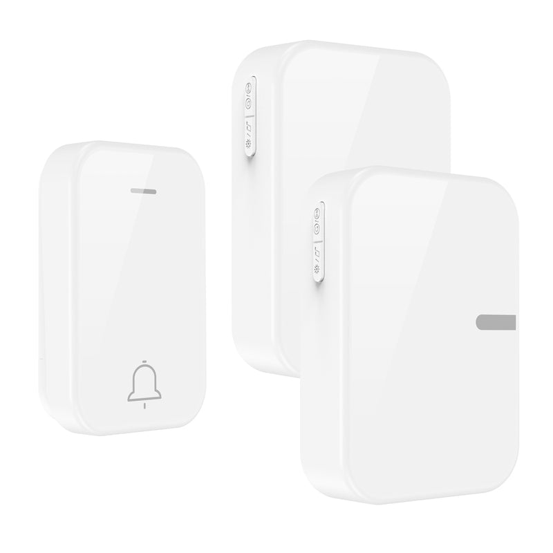 Chargez l'image dans la visionneuse de la galerie, Wireless Doorbell Kit with Push Buttons &amp; Plug-In Receiver Self Powered Battery-Free
