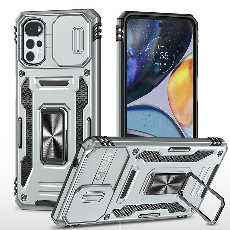 Load image into Gallery viewer, [Magnetic Rotable Kickstand][Slide Camera Cover] Motorola Moto G22 - Shield Shockproof Rugged Heavy Duty Case - Polar Tech Australia

