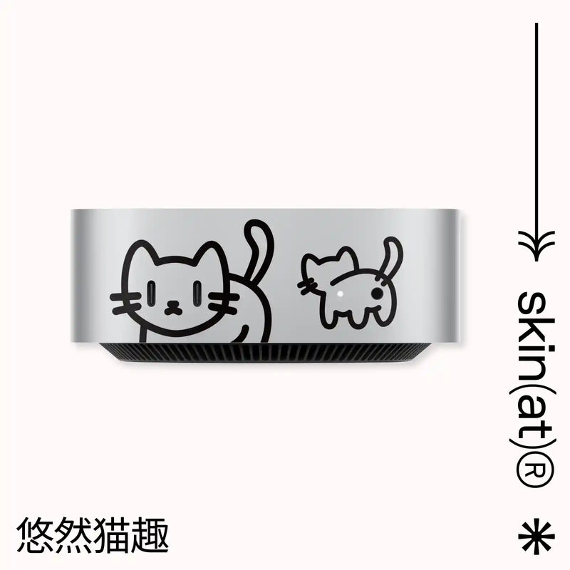 Load image into Gallery viewer, 2024 Mac Mini M4 Desktop Protective Film, Cartoon Creative Cat and Dog Partial Stickers - Polar Tech Australia
