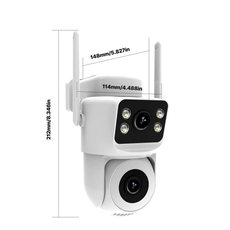 Load image into Gallery viewer, [Dual Lens][TUYA Smart Home] Moer Dual Camera 4MP WIFI 6 Wireless Wire-Free IP66 Outdoor PTZ Camera - Polar Tech Australia
