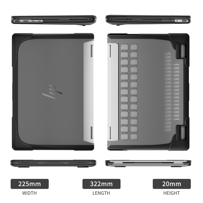 Chargez l&#39;image dans la visionneuse de la galerie, HP ENVY X360 14 14-inch (2024) Matte Transparent Cooling Stand and Shockproof Case - Polar Tech Australia
