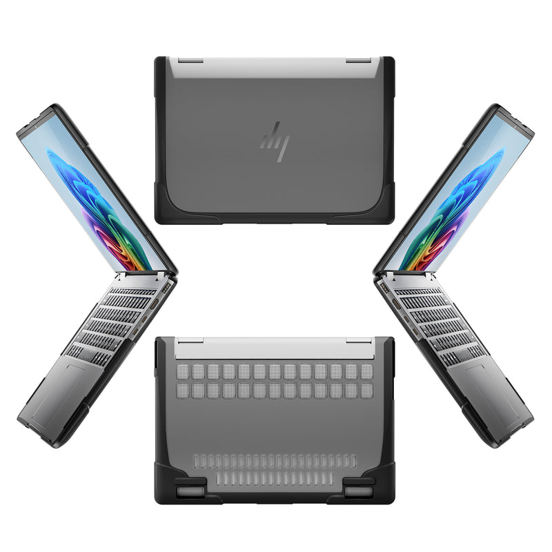 Chargez l&#39;image dans la visionneuse de la galerie, HP ENVY X360 14 14-inch (2024) Matte Transparent Cooling Stand and Shockproof Case - Polar Tech Australia
