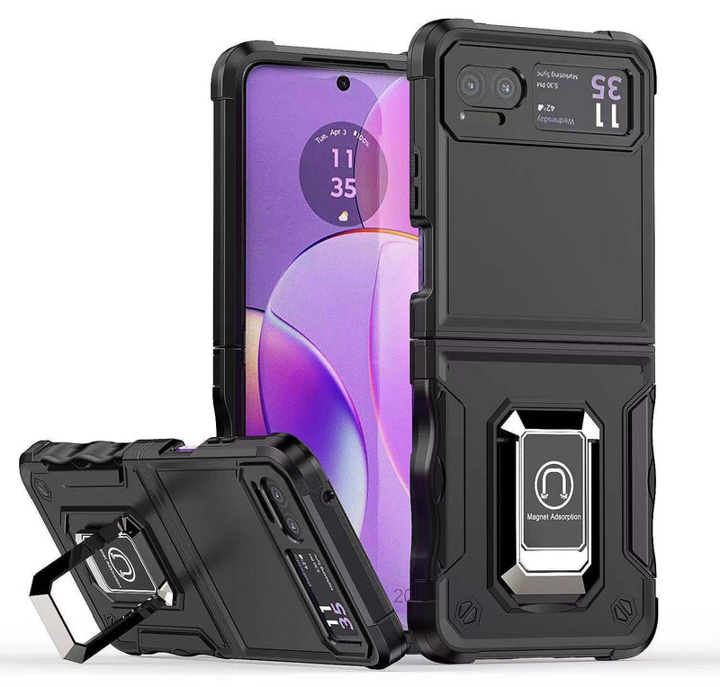 Chargez l&#39;image dans la visionneuse de la galerie, [Built-in Kickstand] Motorola Moto Razr 40/Razr 2023 - Military Grade TPU+PC Shockproof Heavy Duty Case - Polar Tech Australia
