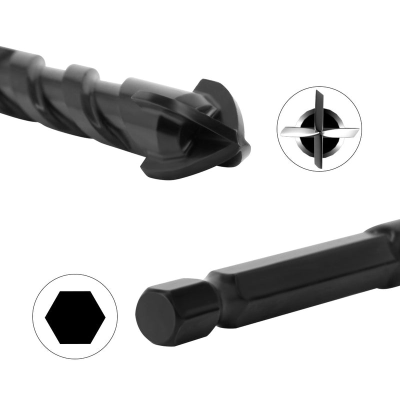 Load image into Gallery viewer, [9 in 1] Concrete Drill Bit Set Cross Carbide Tip Masonry Drill Bits Set (3 - 16mm)
