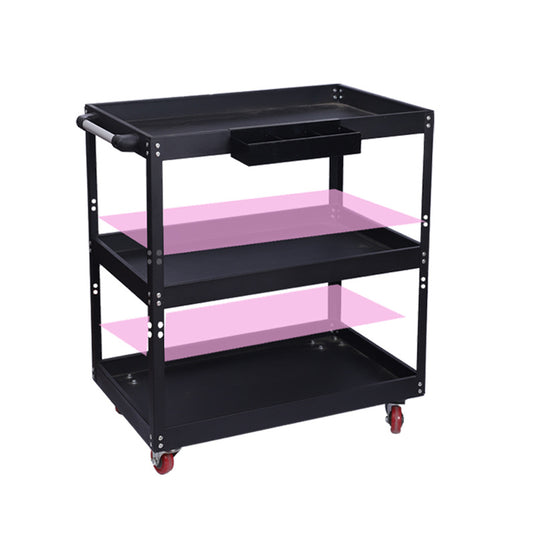[Adjustable Height] Heavy Duty 3 Tiers Metal Tool Trolley Cart Workshop Tool Storage Push Trolley