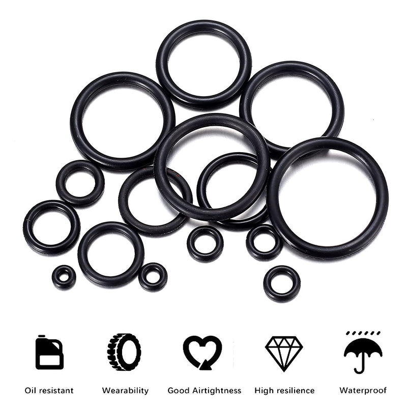 Chargez l&#39;image dans la visionneuse de la galerie, [200 Pieces] Rubber Washers Seal O Rings (6mm - 30mm)
