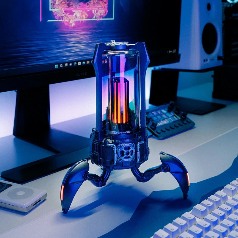 Cargue la imagen en el visor de la galería, GravaStar Supernova Bluetooth Wireless Speaker with LED Table Lamp Speaker, 9H Playtime, TWS Pairing
