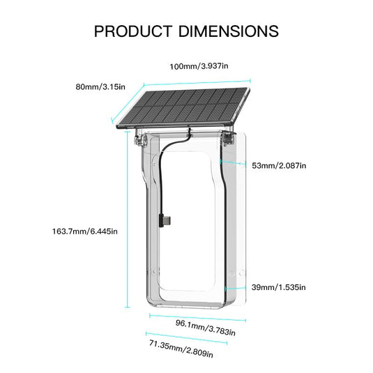 [TUYA Smart Home][With Solar Rover Cover] HD Wireless WIFI IP65 Outdoor Security Doorbell Door Control