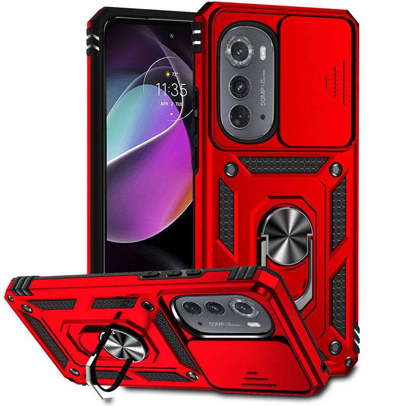 Chargez l&#39;image dans la visionneuse de la galerie, [Magnetic Ring Kickstand][Camera Cover] Motorola Moto Edge 2022 - Shield Shockproof Rugged Heavy Duty Case - Polar Tech Australia
