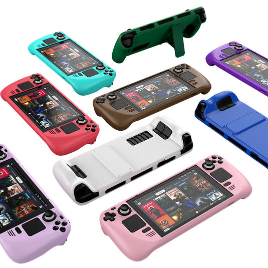 Steam Deck - Colorful Protective Case, Skin-Friendly Texture , Protective Cover with Stand Accessories - Polar Tech Australia