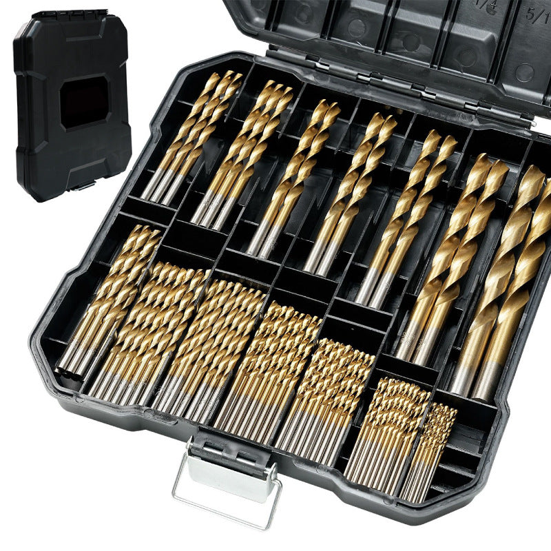 Load image into Gallery viewer, [230 in 1] High Speed Steel Titanium Twist Drill Bit Set for Steel, Wood, Plastic, Metal, Copper, Aluminum Alloy with Storage Case

