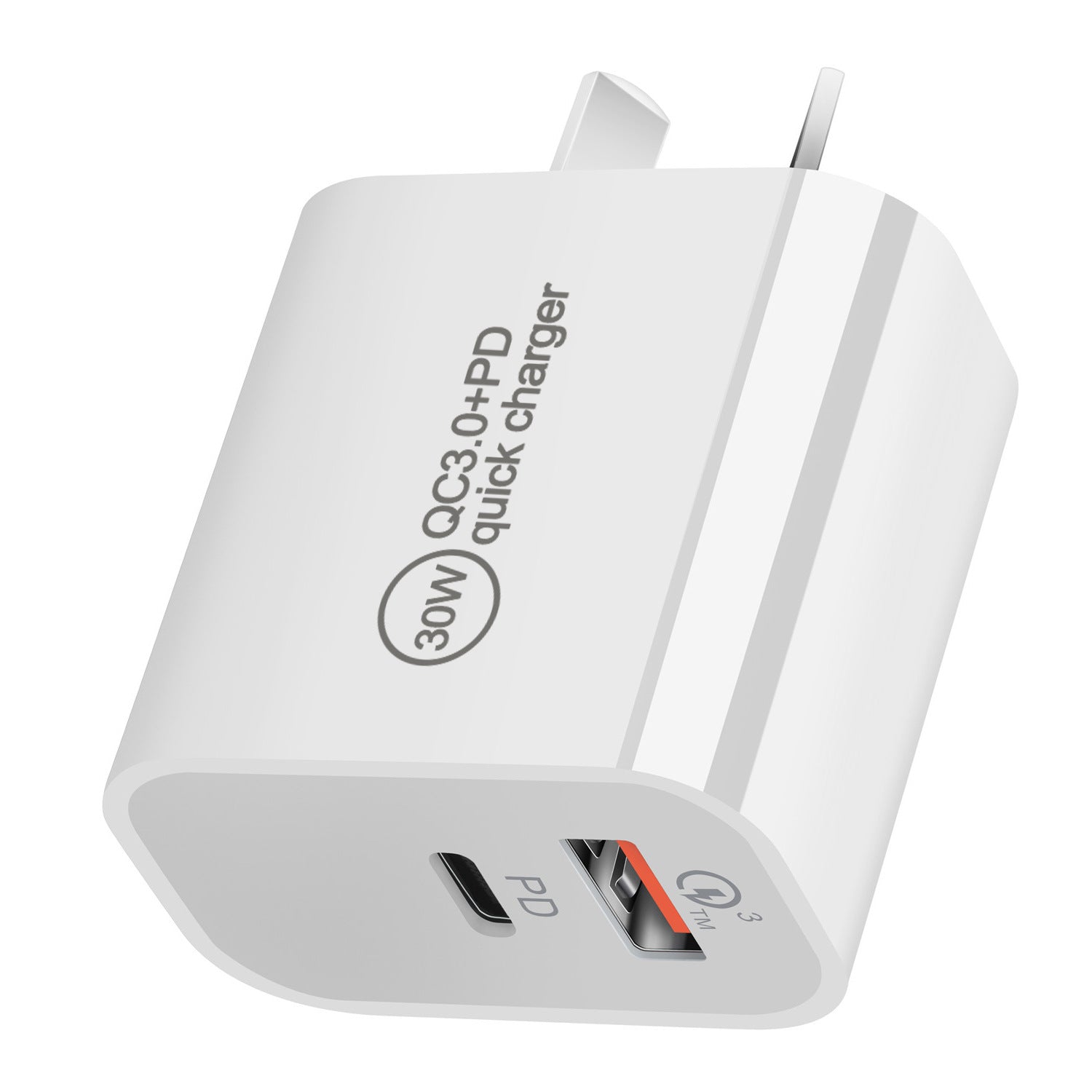 30W PD Type-C & USB Dual Port Wall Travelling Charger Adapter - (SAA ...