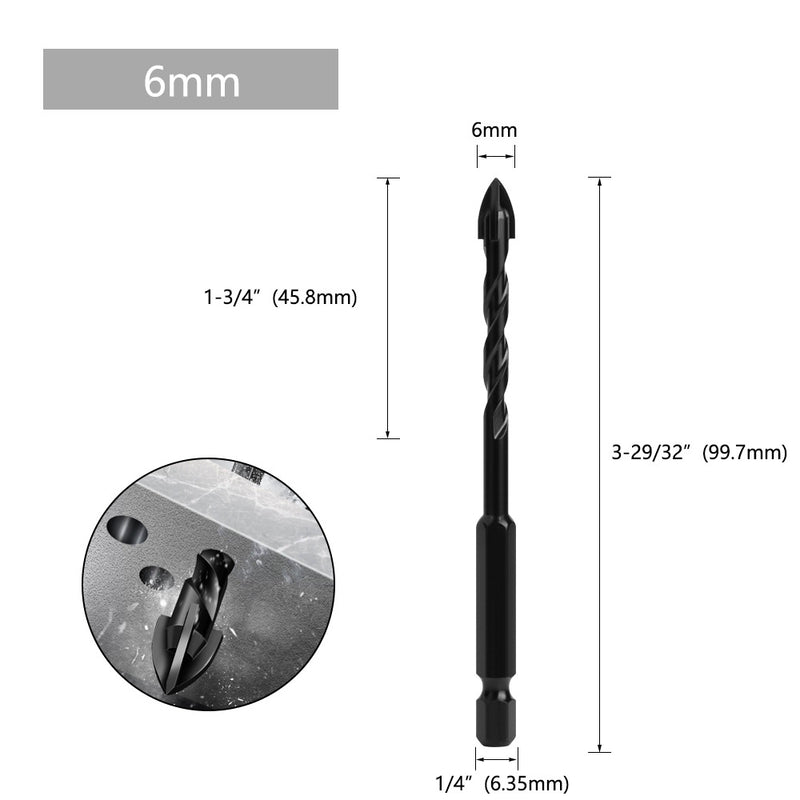 Load image into Gallery viewer, [9 in 1] Concrete Drill Bit Set Cross Carbide Tip Masonry Drill Bits Set (3 - 16mm)
