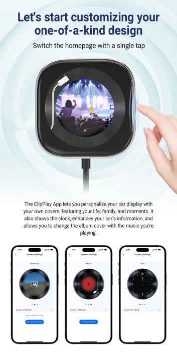 Chargez l&#39;image dans la visionneuse de la galerie, Plug and Play Wireless CarPlay Adapter With Built-in Screen for iPhone 11/12/13/14/15/16 - Polar Tech Australia
