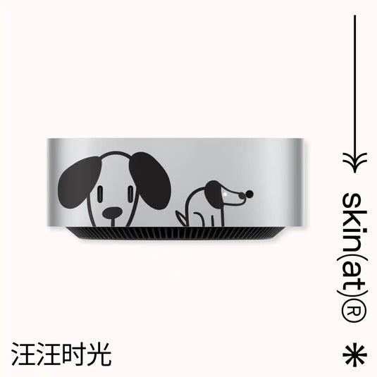 2024 Mac Mini M4 Desktop Protective Film, Cartoon Creative Cat and Dog Partial Stickers - Polar Tech Australia