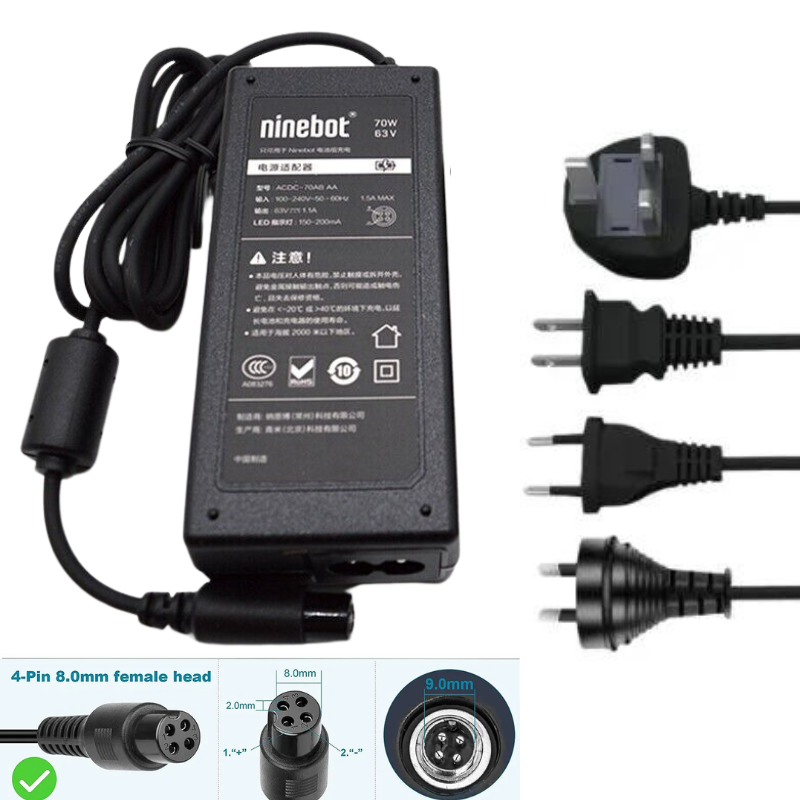 Load image into Gallery viewer, [70W/63V-1.1A][4 Pins] Segway Ninebot Scooter S/Mini PRO/Mini lite / L8 / One A1/ One S2/ S-MAX, N3M240, N3MM240 Replacement Charger - Polar Tech Australia
