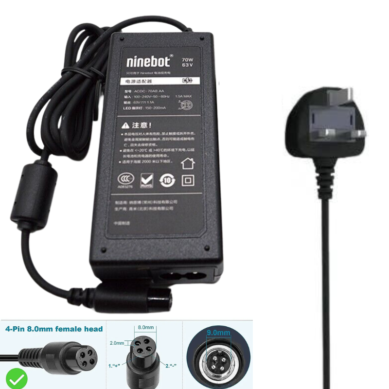 Load image into Gallery viewer, [70W/63V-1.1A][4 Pins] Segway Ninebot Scooter S/Mini PRO/Mini lite / L8 / One A1/ One S2/ S-MAX, N3M240, N3MM240 Replacement Charger - Polar Tech Australia
