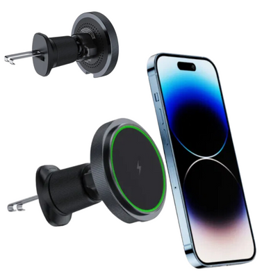 [L15] Magsafe Compatible QI 15W Wireless Charging Magnet Magnetic Aircon Vent Flow Charger & Mount Holder - Polar Tech Australia