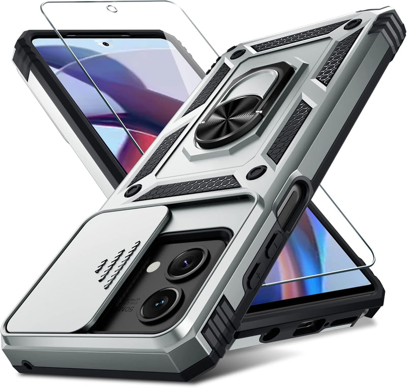 Chargez l&#39;image dans la visionneuse de la galerie, [Magnetic Ring Kickstand][Slide Camera Cover] Motorola Moto G Stylus 5G 2024 - Shield Shockproof Rugged Heavy Duty Case - Polar Tech Australia
