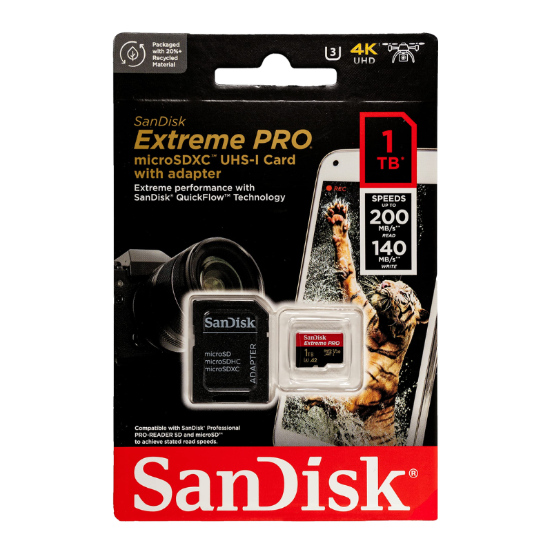 Cargue la imagen en el visor de la galería, SanDisk Extreme Pro Micro Memory Card - 64GB 128GB 256GB 512GB 1TB A2 Class V30 170Mb/s
