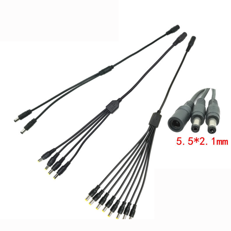 Load image into Gallery viewer, DC Power 1 DC Female To 2/4/8 Male Plug Splitter Adapter Connector Cable
