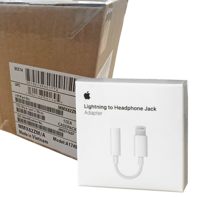 [10Pcs Box][Lightning Port] Apple iPhone iPad Lightning to 3.5mm Audio Headphone Jack Adapter (Original)