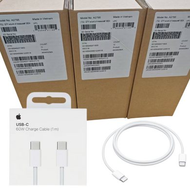 [10PCs Box][1M] Apple 60W Nylon Braid Heavy Duty Apple iPhone 15 16 MacBook Type-C USB C to C PD Fast Charging Data Sync USB Cable