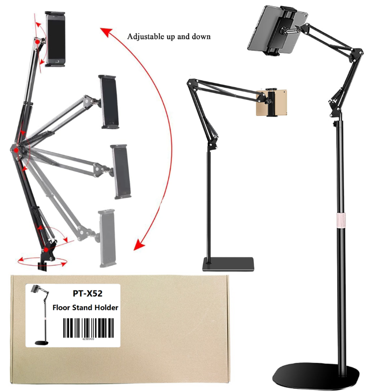 Chargez l&#39;image dans la visionneuse de la galerie, [PT-X52] Universal Flexible Adjustable Floor Mobile Phone Tablet Holder Stand
