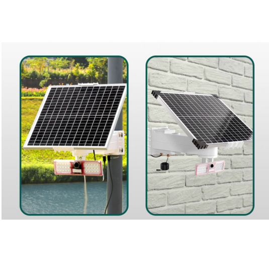 [Built-in 12V/30Ah Battery][With Flood Light] Universal 60W Solar Panel Powered 12V Power Supply CCTV Camera Wifi Bridge