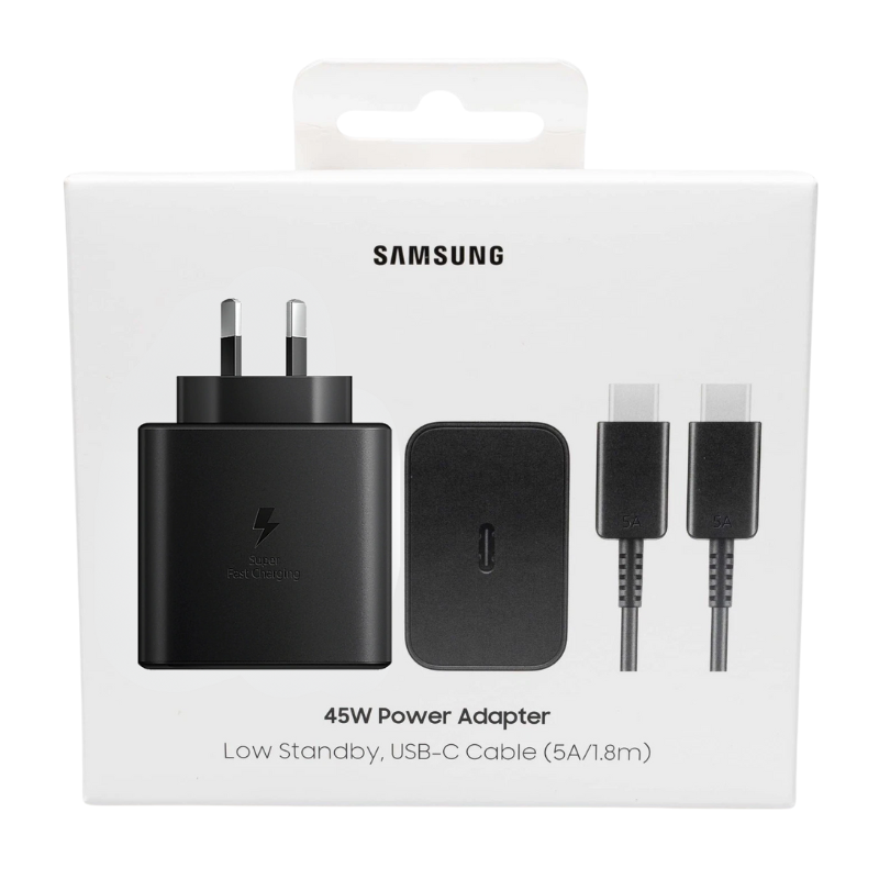 Chargez l&#39;image dans la visionneuse de la galerie, [Charger &amp; Cable] Samsung 45W Super Fast PD Type-C USB-C Port Wall Charger Travel Power Adapter (AU Plug) - Polar Tech Australia
